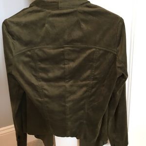 Olive green suede jacket